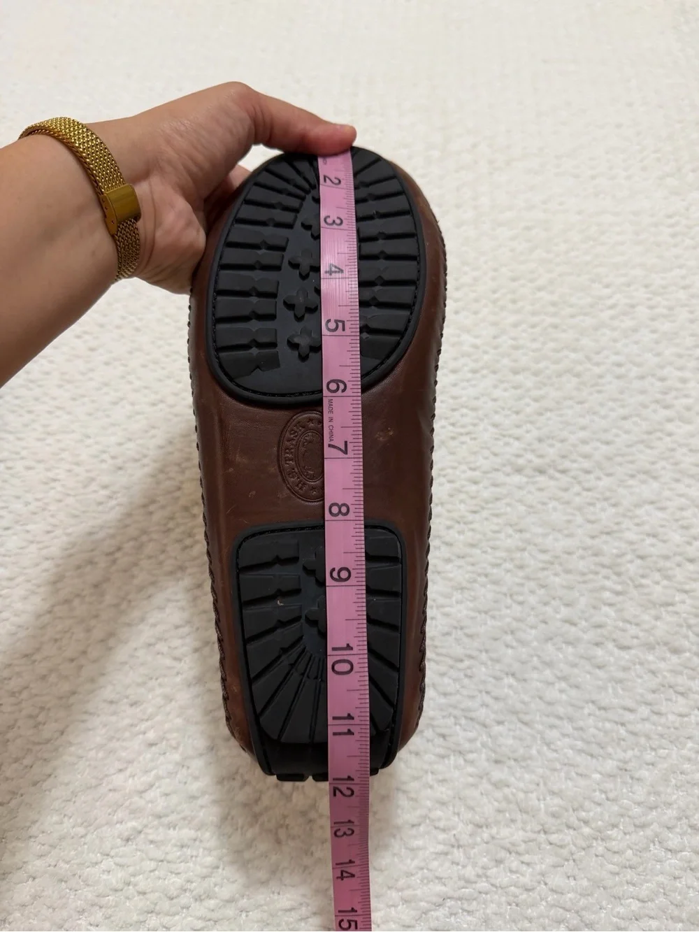 H. S. Trask Brown Leather Moccasin Toe Drivers Men’s Size 11.5